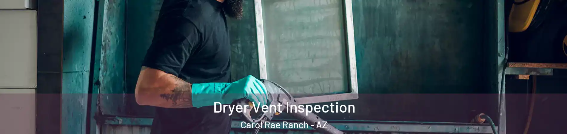 Dryer Vent Inspection Carol Rae Ranch - AZ
