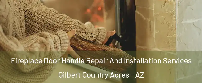 Fireplace Door Handle Repair And Installation Services Gilbert Country Acres - AZ